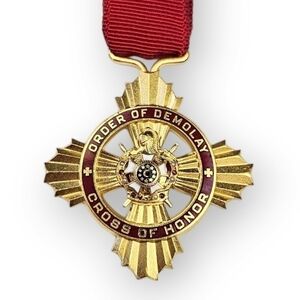 Order Of DeMolay Cross Of Honor Medal Award Freemason Masonic Youth Boys Vintage